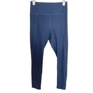 Girlfriend Collective Navy Compressive Mid Rise Leggings Size Medium